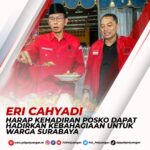 Wali Kota Surabaya Eri Cahyadi Resmikan Posko Gotong Royong Pemenangan Ganjar Pranowo