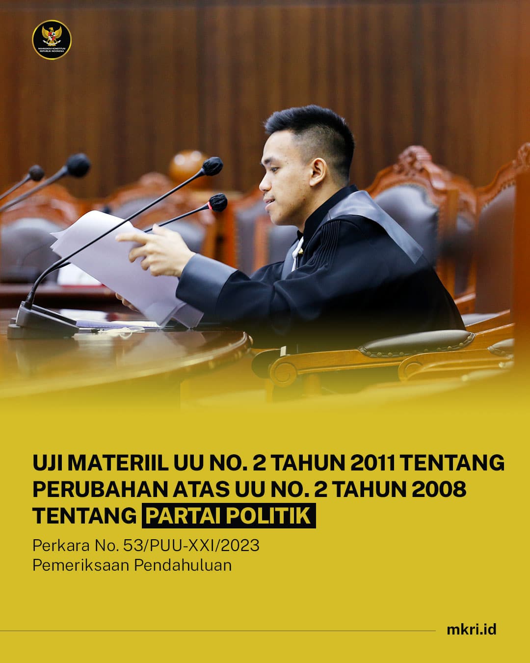 Sidang Perdana Uji UU PARPOL