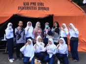Kegiatan donor darah PMI di Unej Jember