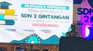 Pelepasan Siswa Kelas 6 SDN 2 Gintangan, Halaman Sekolah Disulap Jadi Panggung Spektakuler