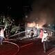 bus tiara mas terbakar di selemadeg - Tabanan Bali