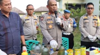 Polisi Gerebek Gudang Pengoplosan BBM Ilegal di OKU