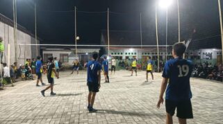 Tim Voli desa Labanasem memasuki final turnamen voli SE kecamatan Kabat