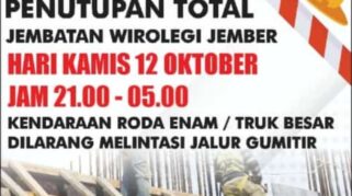 Penutupan Jembatan Wirolegi Jember: Satlantas Polresta Banyuwangi Berikan Himbauan Alternatif Jalur