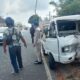 Mobil Pickup Menabrak Pohon Pinggir Jalan Raya Rogojampi, Akibat Supir Mengantuk