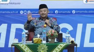 Foto: Abdul Mu'ti di SMAMDA Sidoarjo