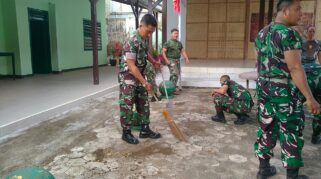 Koramil 0825/12 Rogojampi Gelar Kerja Bakti Bersihkan Pangkalan Koramil 0825/12 Rogojampi Gelar Kerja Bakti Bersihkan Pangkalan