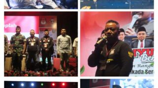 KPUD Banyuwangi Sosialisasi Pilkada 2024 Bersama FSB, Sembari Bersholawat dan Berdoa dengan Anak Yatim KPUD Banyuwangi bersama Forum Singojuruh Bersatu (FSB) dan Majelis Sholawat Al-Royyan menggelar sosialisasi jelang Pilkada Serentak 2024