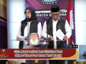Ipuk Fiestiandani dalam debat publik Pilkada Banyuwangi 2024
