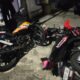 Dua sepeda motor ringsek akibat kecelakaan