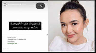 Tangkapan layar pengeluaran Amanda Manopo di aplikasi ojek online sebesar Rp259 juta.
