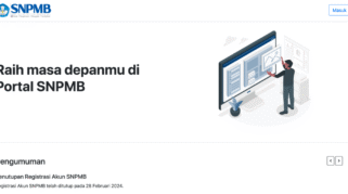 tangkapkan layar dari website resmi SNPMB