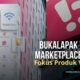 Ilustrasi aplikasi Bukalapak dengan produk virtual.