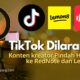 Logo aplikasi TikTok, RedNote, dan Lemon8