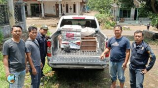 Barang bukti perdagangan ilegal satwa di Banyuwangi