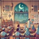 Siswa SMP sedang diskusi kelompok di kelas selama bulan Ramadan 2025