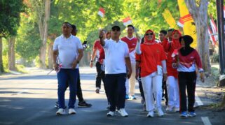 Semarak HUT ke-80 Kemerdekaan RI, Lapas Banyuwangi Gelar Jalan Sehat