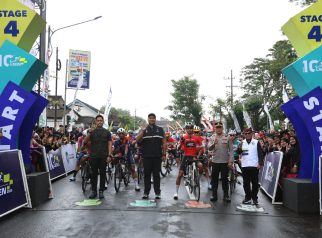 Polresta Banyuwangi Pastikan Jalur Balap Sepeda TdBI Etape Empat Aman