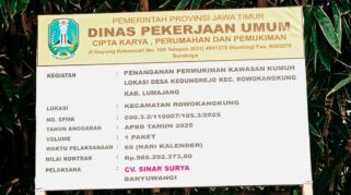Pembangunan Jalan Paving dan Drainase di Kedungrejo Lumajang Dapat Apresiasi Warga
