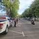 Polisi Atur Arus Lalu Lintas di Jalan Basuki Rahmat Lumajang