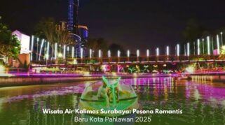 Wisata Air Kalimas Surabaya: Rute, Harga Tiket & Daya Tarik 1. Perahu wisata melintas di Sungai Kalimas Surabaya dengan lampion warna-warni