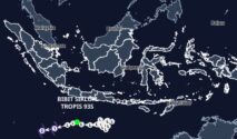 Peta pergerakan Bibit Siklon Tropis 93S