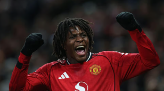 Patrick Dorgu mencetak gol untuk Manchester United melawan Newcastle