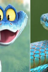 Ular pit viper Indonesia yang viral usai Zootopia 2