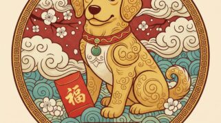 Ilustrasi shio Anjing dalam astrologi China 2026