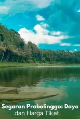 Pemandangan danau vulkanik Ranu Segaran di Probolinggo