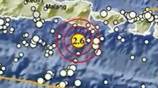 Peta lokasi gempa bumi di wilayah Banyuwangi