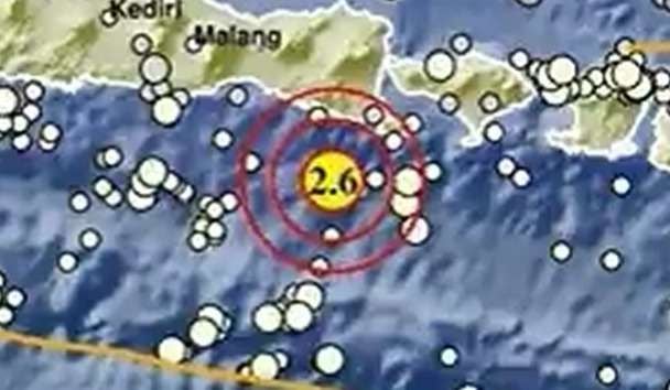 Peta lokasi gempa bumi di wilayah Banyuwangi