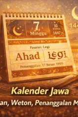 Kalender Jawa 2026 lengkap dengan penanggalan Masehi Hijriyah dan weton
