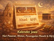 Kalender Jawa 2026 lengkap dengan penanggalan Masehi Hijriyah dan weton