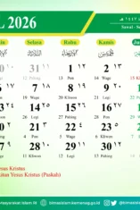 Kalender Jawa Bulan April 2026 (Foto: dok. Aceh Kemenag)