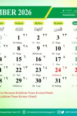 Kalender Jawa Bulan Desember 2026 (Foto: dok. Aceh Kemenag)
