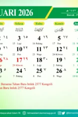 Kalender Jawa Februari 2026 lengkap dengan weton dan pasaran