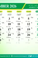 Kalender Jawa Bulan November 2026 (Foto: dok. Aceh Kemenag)