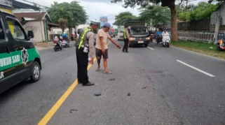 Lokasi kecelakaan lalu lintas di Desa Kedayunan Banyuwangi