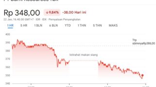 grafik saham bumi