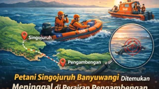 petani singojuruh banyuwangi ditemukan meninggal di perairan pengambengan bali