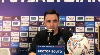 Hector Souto menangis usai timnas futsal Indonesia lolos final AFC 2026