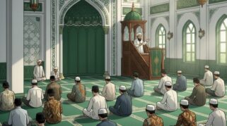 Khatib menyampaikan khutbah Jumat menyambut Ramadhan 2026