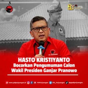 Hasto Kristiyanto Bocorkan Nama Cawapres Ganjar Pranowo Akan Diungkap Saat Perayaan Bulan Bung Karno