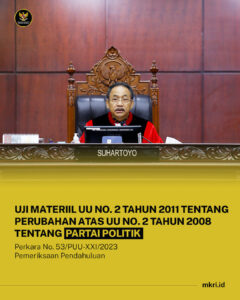 Sidang Perdana Uji UU PARPOL