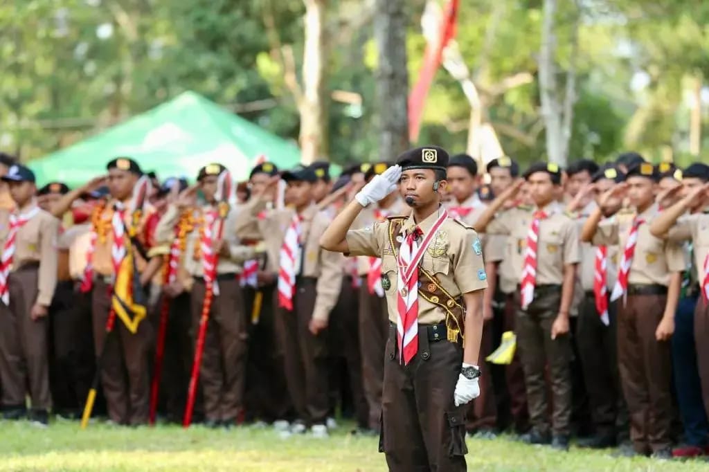 Pramuka Lintas Agama Menggelar Kemah Bhakti Merajut Harmoni dalam Kebhinekaan di Wana Jeongmara Campuhan Banyuwangi