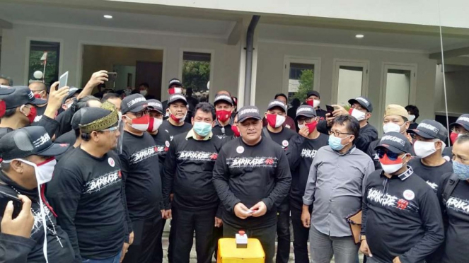 Aktivis Barikade 98 menggelar peringatan 25 Tahun Reformasi di Jakarta