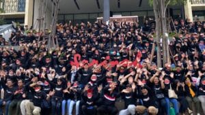 Aktivis Barikade 98 menggelar peringatan 25 Tahun Reformasi di Jakarta