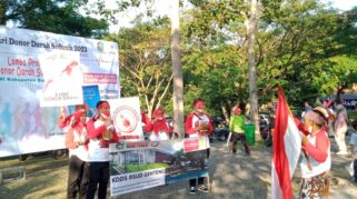 PMI Banyuwangi Gelar Jalan Sehat Dan Lomba Promosi Donor, Dalam Rangka Peringatan Hari Donor Darah Sedunia 2023 di