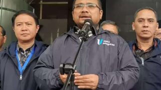 Menteri agama Yaqut di gedung kpk